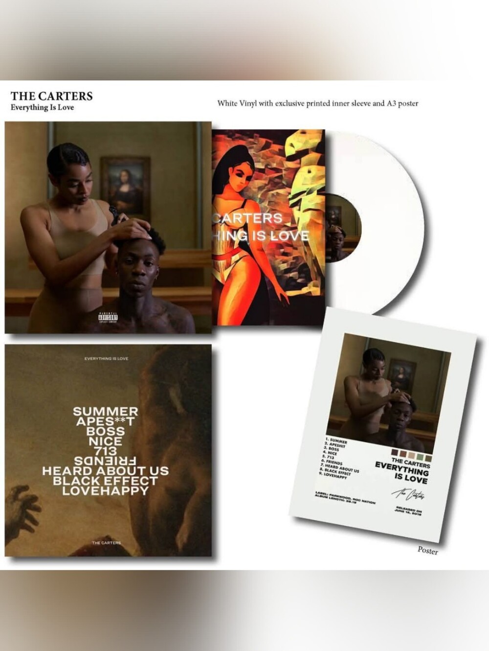 Beyonce Jay-Z The Carter's Everything Is Love LP Vinyl